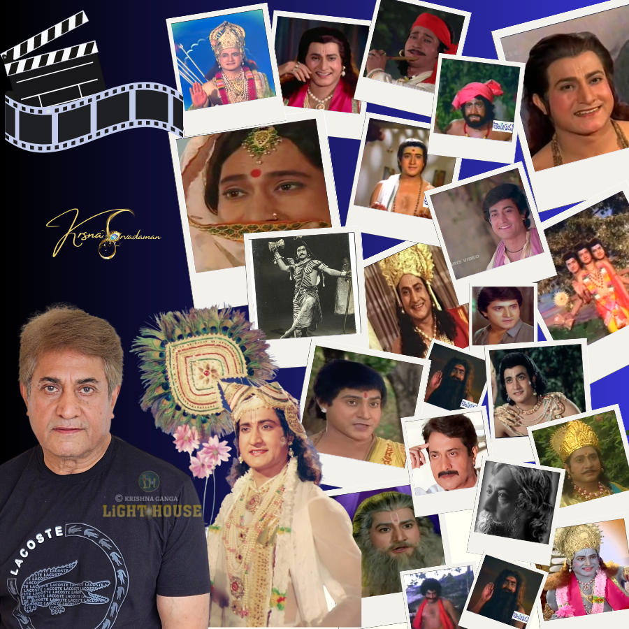 A collage of stills from various movies of Sarvadaman D Banerjee